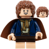 LEGO lor123 Peregrin Took (Pippin) - Reddish Brown Cape, Light Nougat Feet